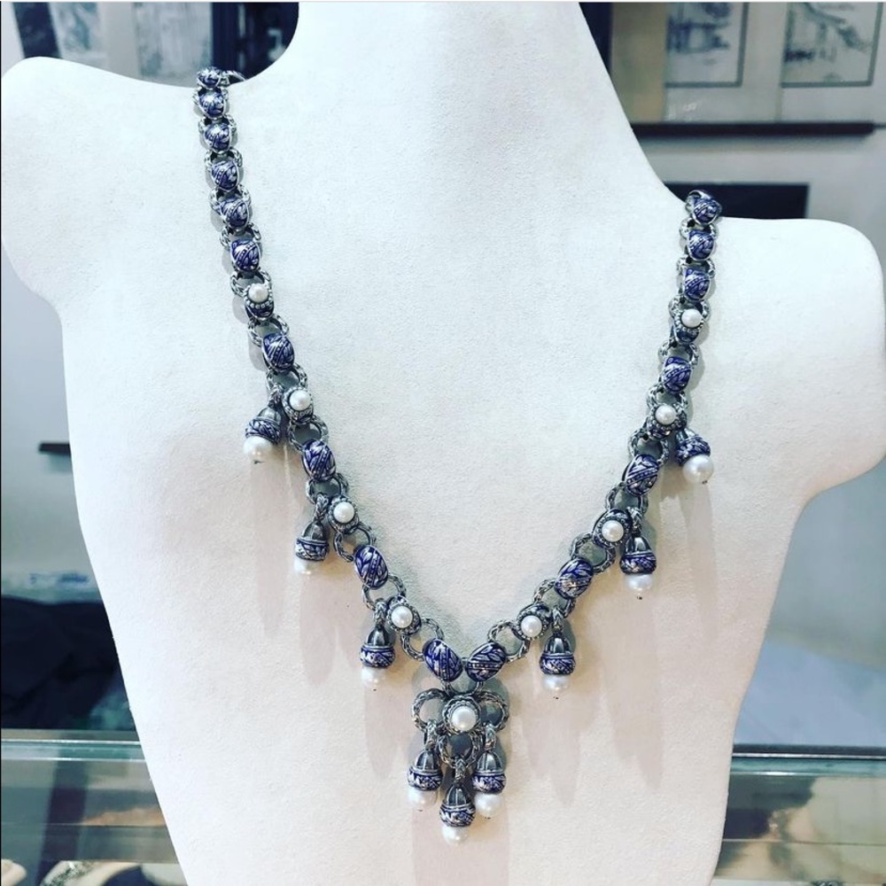 Ned Bowman Vintage Silver Necklace & Earrings